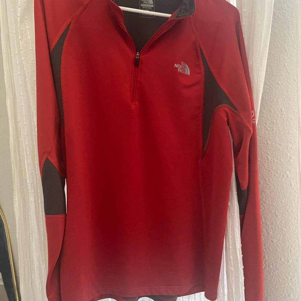 The North Face Red and Black Half-Zip Jacket